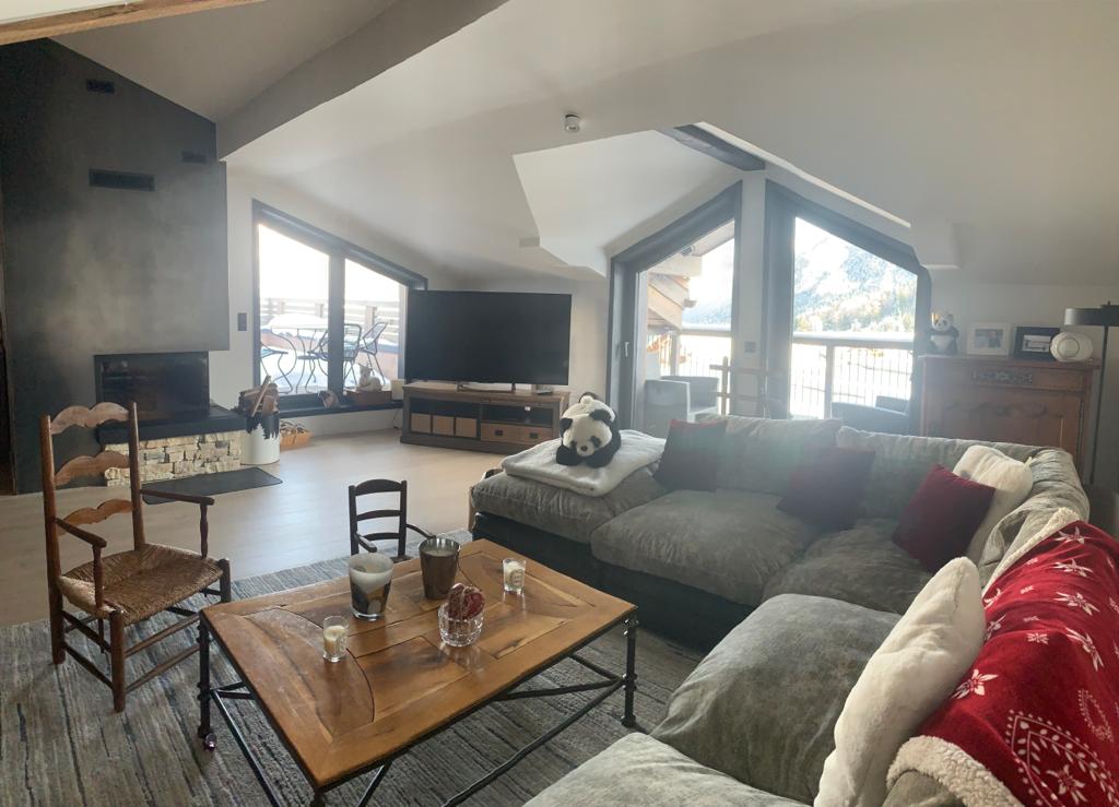 Salon appartement en location le Refuge - Courchevel